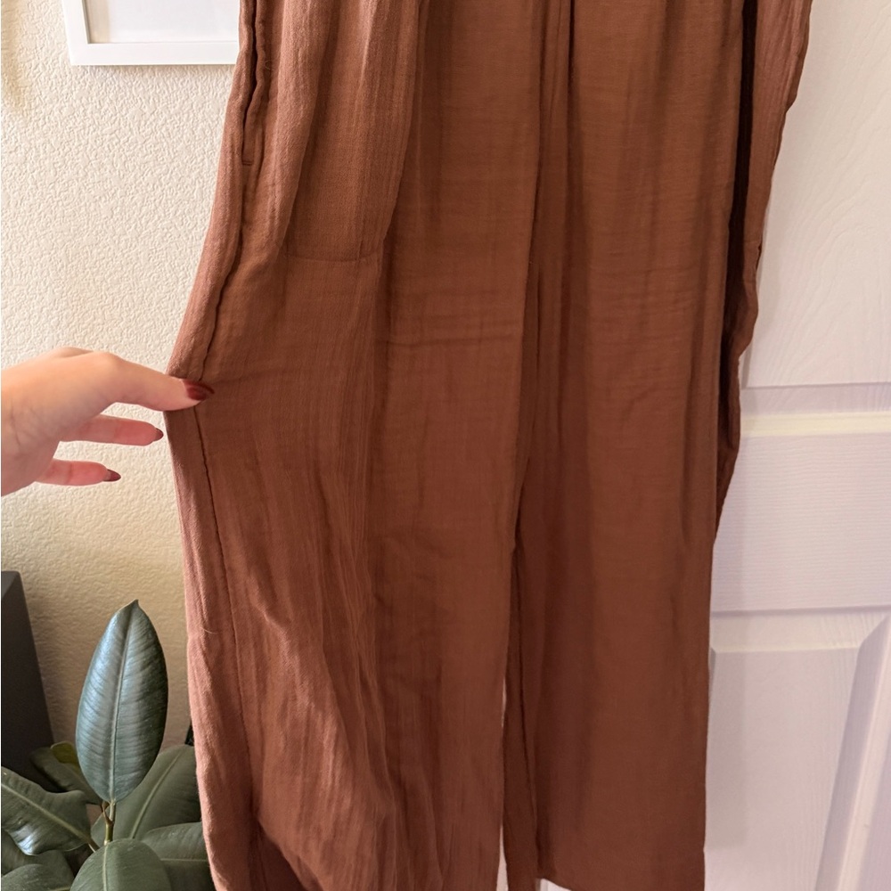 Old Navy Brown Sleeveless V-Neck Maxi Dress - Picture 2 of 5